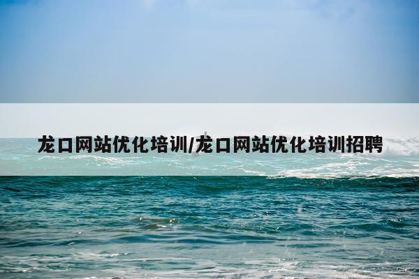 龙口网站优化培训/龙口网站优化培训招聘