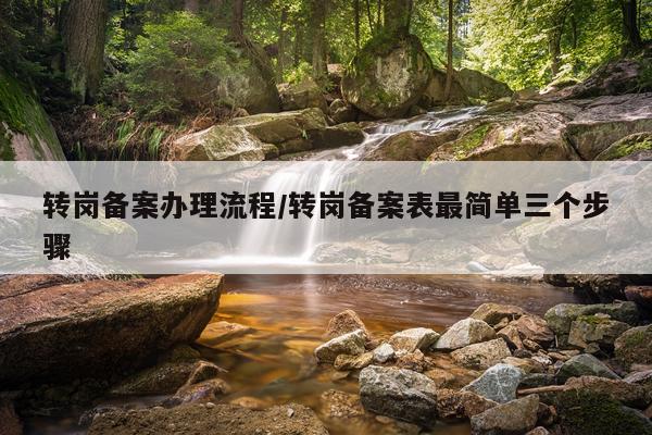 转岗备案办理流程/转岗备案表最简单三个步骤