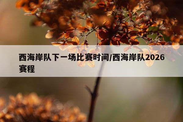 西海岸队下一场比赛时间/西海岸队2026赛程