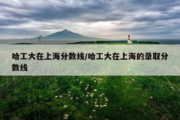 哈工大在上海分数线/哈工大在上海的录取分数线
