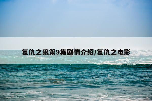 复仇之狼第9集剧情介绍/复仇之电影