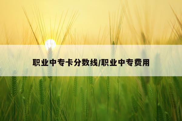 职业中专卡分数线/职业中专费用