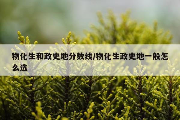 物化生和政史地分数线/物化生政史地一般怎么选