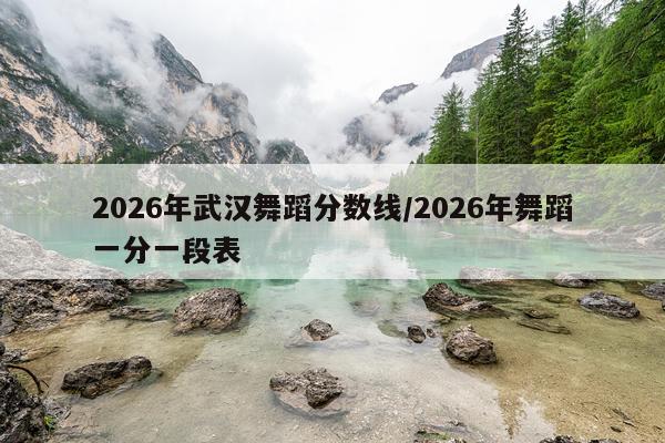 2026年武汉舞蹈分数线/2026年舞蹈一分一段表