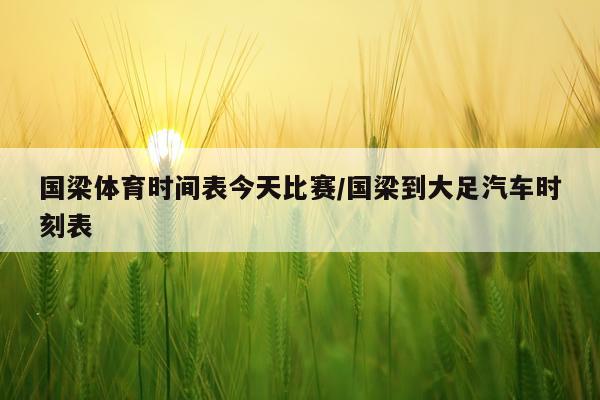 国梁体育时间表今天比赛/国梁到大足汽车时刻表