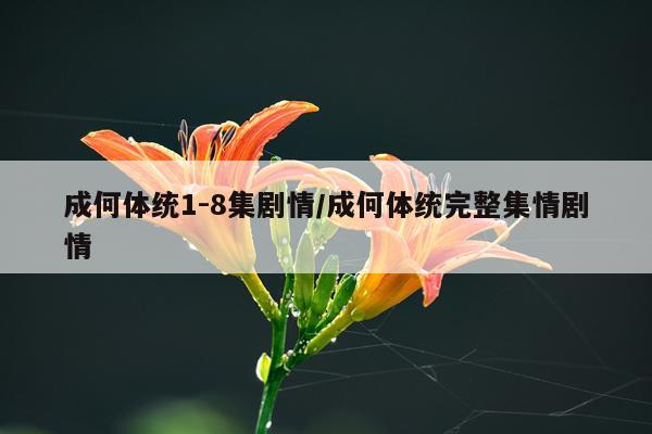 成何体统1-8集剧情/成何体统完整集情剧情