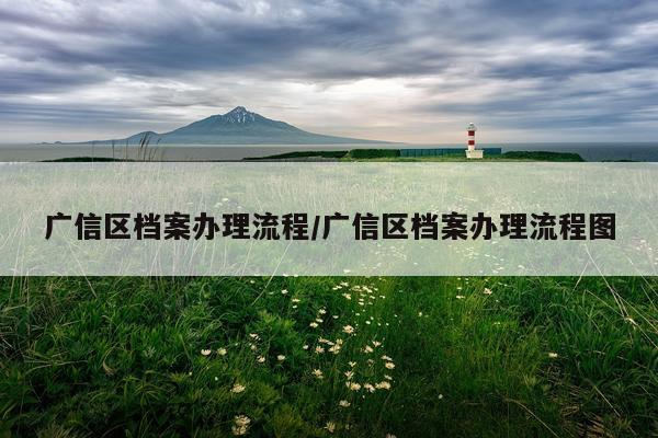 广信区档案办理流程/广信区档案办理流程图