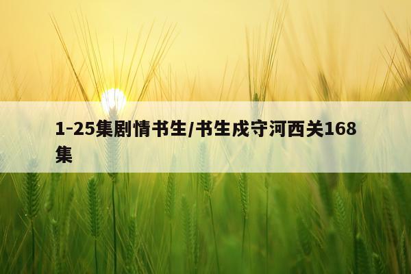 1-25集剧情书生/书生戍守河西关168集
