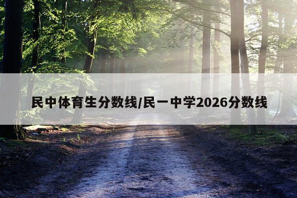 民中体育生分数线/民一中学2026分数线
