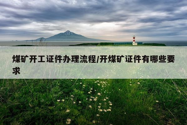 煤矿开工证件办理流程/开煤矿证件有哪些要求