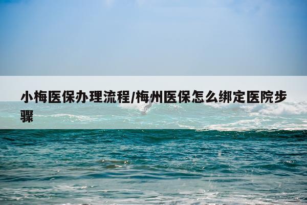 小梅医保办理流程/梅州医保怎么绑定医院步骤