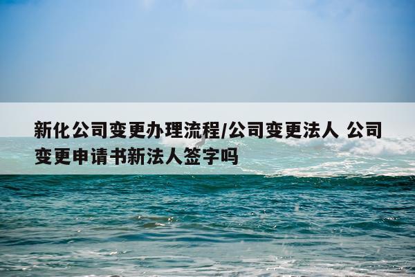 新化公司变更办理流程/公司变更法人 公司变更申请书新法人签字吗
