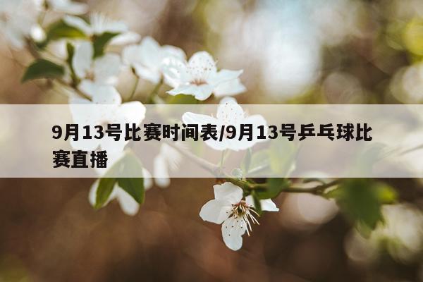 9月13号比赛时间表/9月13号乒乓球比赛直播