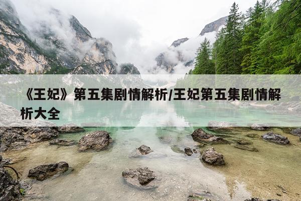 《王妃》第五集剧情解析/王妃第五集剧情解析大全