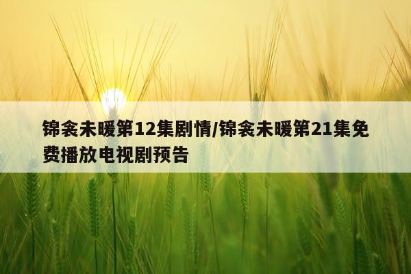 锦衾未暖第12集剧情/锦衾未暖第21集免费播放电视剧预告