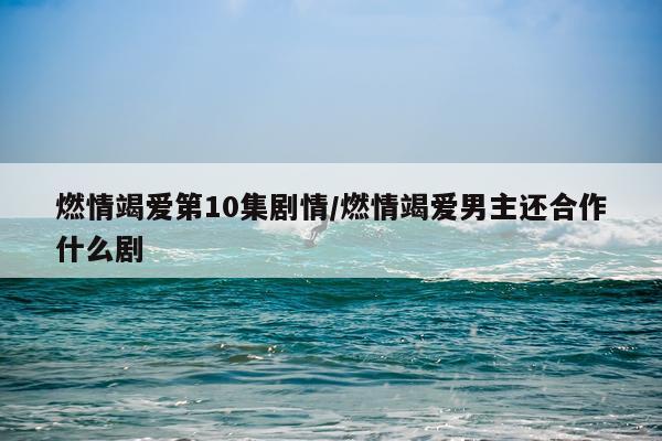 燃情竭爱第10集剧情/燃情竭爱男主还合作什么剧